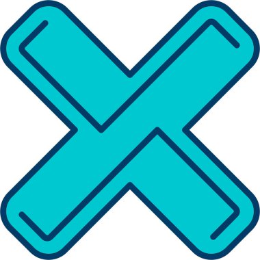 Çapraz simge, vektör çizimi