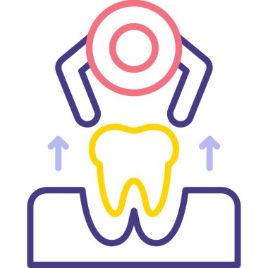 Diş. Web simgesi basit illüstrasyon