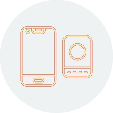 cep telefonu vektör çizgisi simgesi