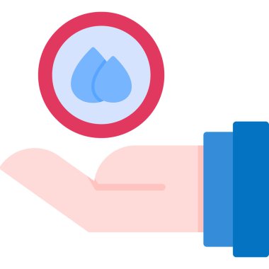 su damlası ağ simgesi, basit vektör illüstrasyonu