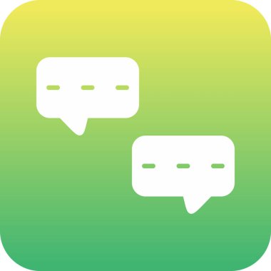 Beyaz arkaplanda sohbet simgesi izole edildi