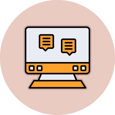 Dizüstü bilgisayar simgesi vektör çizimi