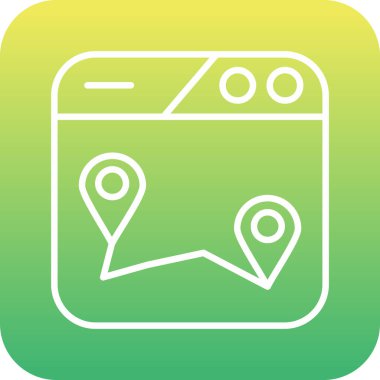 Benzersiz konum vektör simgesi