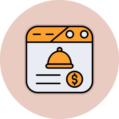 Para için. Web simgesi basit illüstrasyon