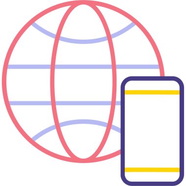 Bir smartphone simge vektör çizim