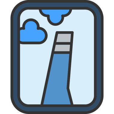 Bir bina simgesinin vektör illüstrasyonu