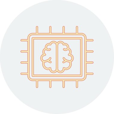 beyin ikonu vektör illüstrasyonu