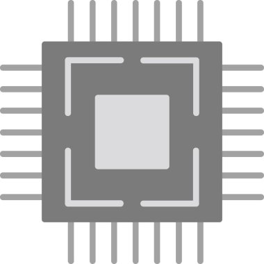 Çip simgesi. Vektör çizim