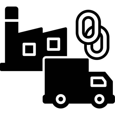 Kamyon simgesinin vektör illüstrasyonu