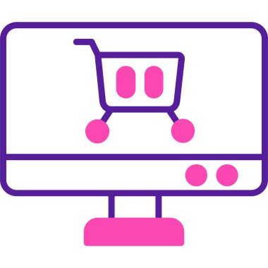 Alışveriş arabası vektör simgesi