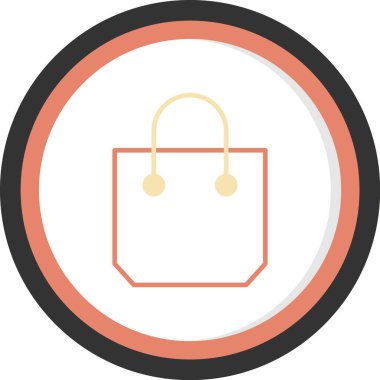 Alışveriş poşeti vektör simgesi modern illüstrasyon
