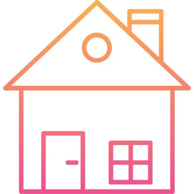 Ev. Web simgesi basit illüstrasyon