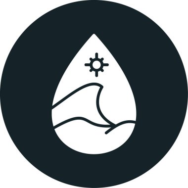 Vektör su damla simgesi