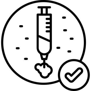 Enjeksiyon. Web simgesi basit illüstrasyon