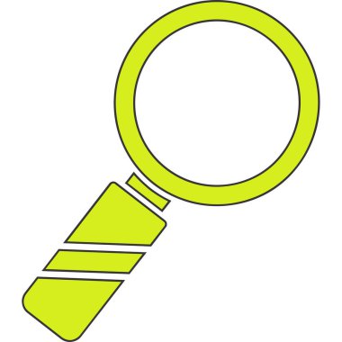 Büyüteç simgesi. Web için büyütme vektör simgelerinin özet çizimi