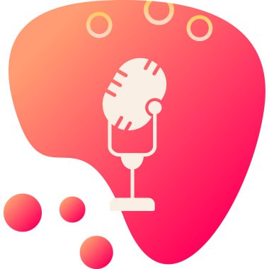 Basit vektör illüstrasyon mikrofonu