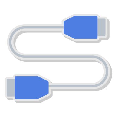 Beyaz arkaplanda izole edilmiş çizgi film tarzında mıknatıs simgesi.