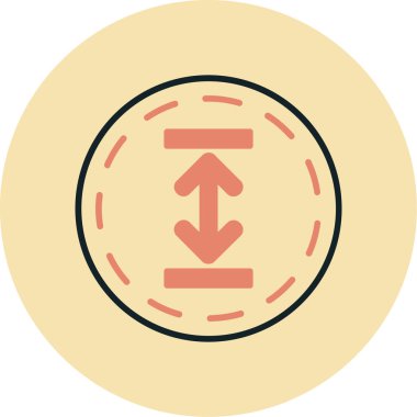 Bir çember simgesinin vektör illüstrasyonu