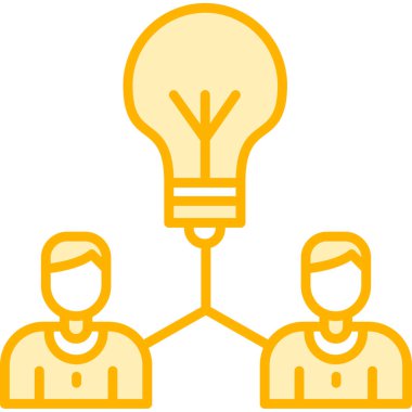 ampul yaratıcı fikir simgesi