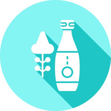 Bir şişe zeytin yağı ikonunun vektör çizimi