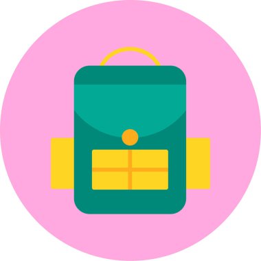 Çanta. Web simgesi basit illüstrasyon