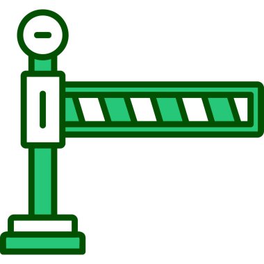 Bariyer. Web simgesi basit illüstrasyon