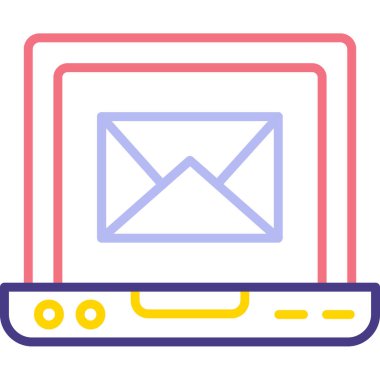 Ağ simgesi. mesajı olan dizüstü bilgisayar