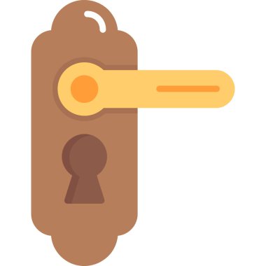 kapı anahtarı simgesi, vektör illüstrasyonu