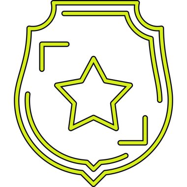 askeri kalkan ikon vektör illüstrasyonu