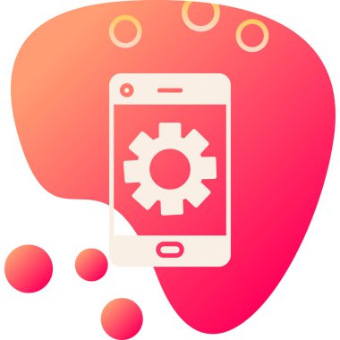 vites simgesi ve vektör illüstrasyonlu cep telefonu