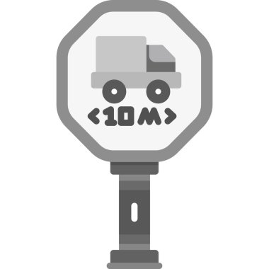 Araba hız göstergesi simgesi. Web için basit bir araba hız metre vektör simgesi çizimi