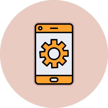 Akıllı telefon. Web simgesi basit illüstrasyon