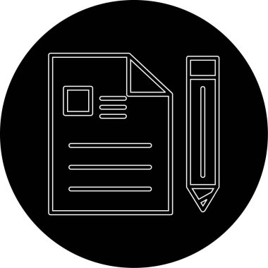 Belge. Web simgesi basit illüstrasyon