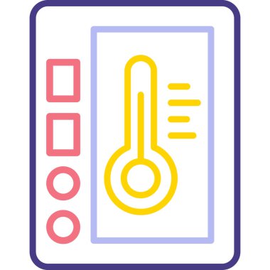 Sıcaklık. Web simgesi basit illüstrasyon