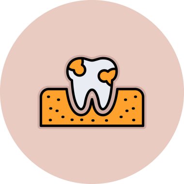 diş simgesi vektör illüstrasyonu