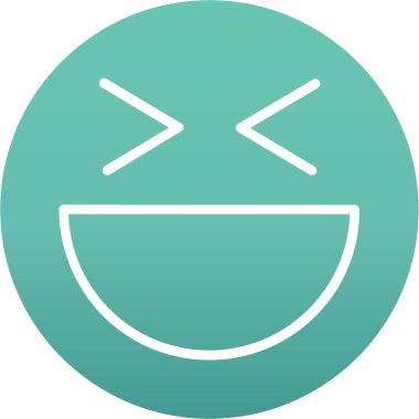 Gülümseme simgesi, vektör illüstrasyonu