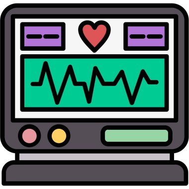 Kalp monitörü vektör simgesi