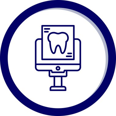 Diş Modern simgesi, vektör illüstrasyonu