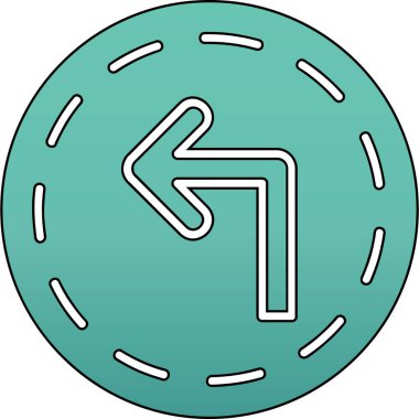 Yol işareti simgesinin vektör illüstrasyonu