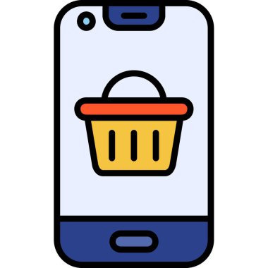 Alışveriş. Web simgesi basit illüstrasyon