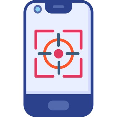 Cep telefonu. Web simgesi basit illüstrasyon