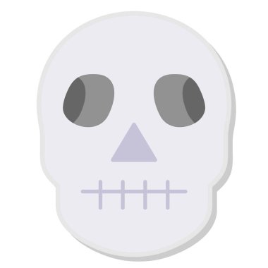 beyaz arkaplan vektör resimlemesinde gözlerden izole edilmiş kafatası