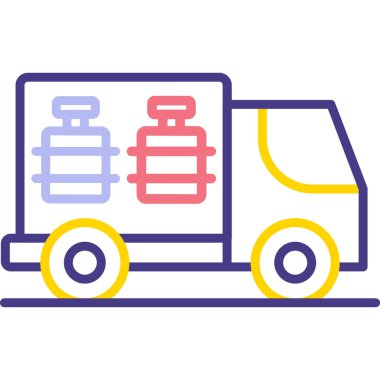 Kamyon. Web simgesi basit illüstrasyon