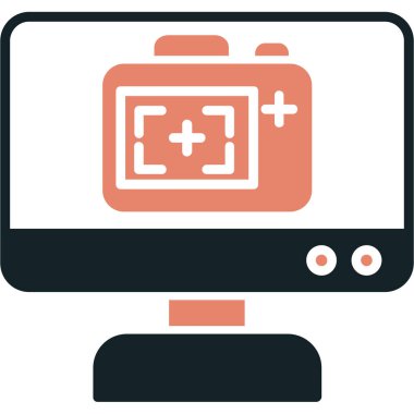 Bilgisayar. Web simgesi basit illüstrasyon