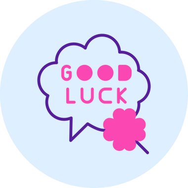 Mutlu şans simgesi, modern basit illüstrasyon