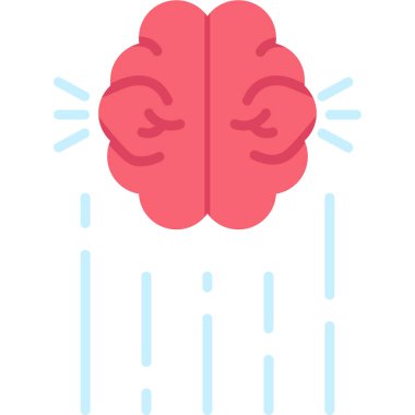 Beyin. Web simgesi basit illüstrasyon