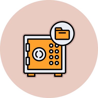 Güvenli bir simgenin vektör illüstrasyonu