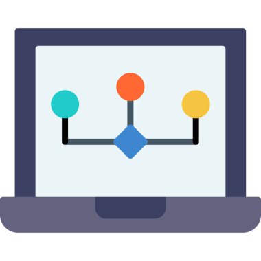 bilgisayar ağ vektör simgesi