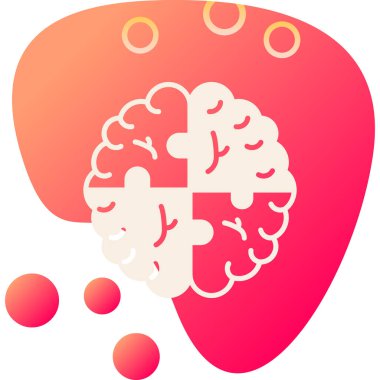 Beyin. Web simgesi basit illüstrasyon