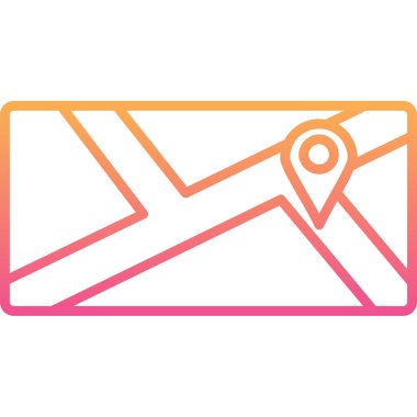 konumu simgesi harita, illüstrasyon vektör